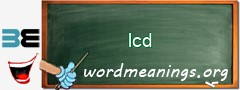 WordMeaning blackboard for lcd